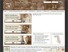 Tablet Screenshot of cookcountygenealogy.com